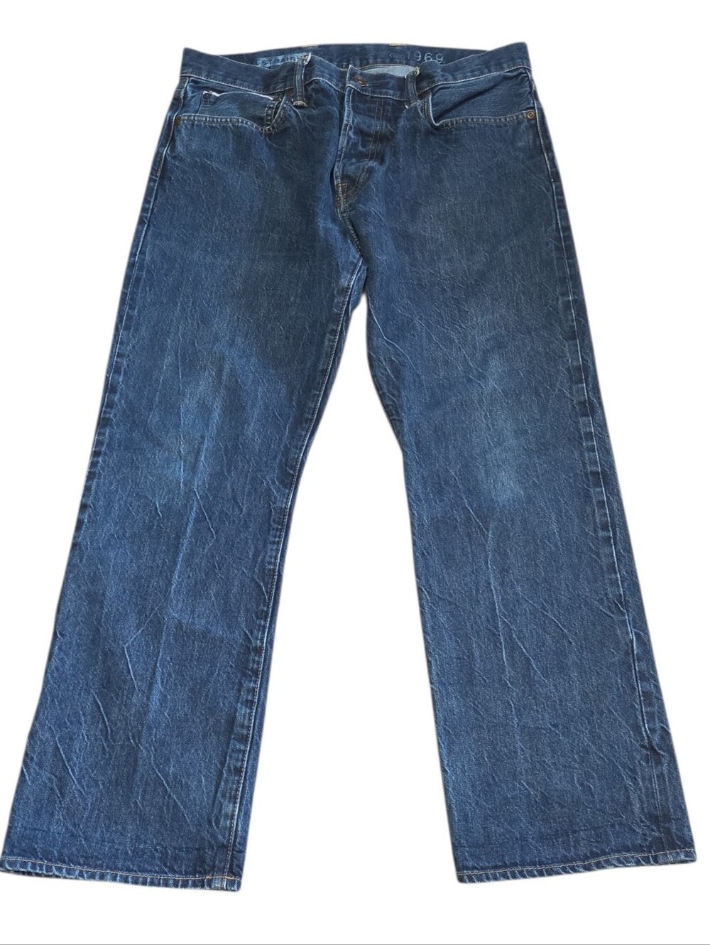 Gap 1969 Straight Fit Selvage Raw Cotton Mens Size 36x30 Streerwear Spr 2013